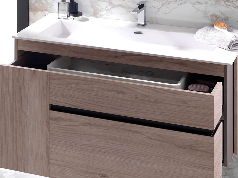 Porcelanosa Corner Vanity Bathroom