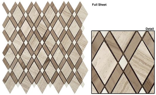 GT Marble Mosaic & Listello Diamond Series (may qualify for free shipping)