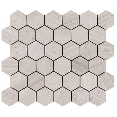 Porcelanosa Essential Hexagon Silver Wood 10x12