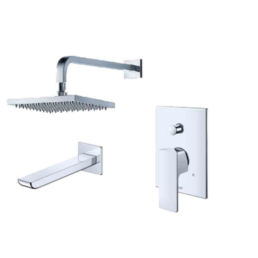 Fluid Quad Tub & Shower Trim Package F1640T BN