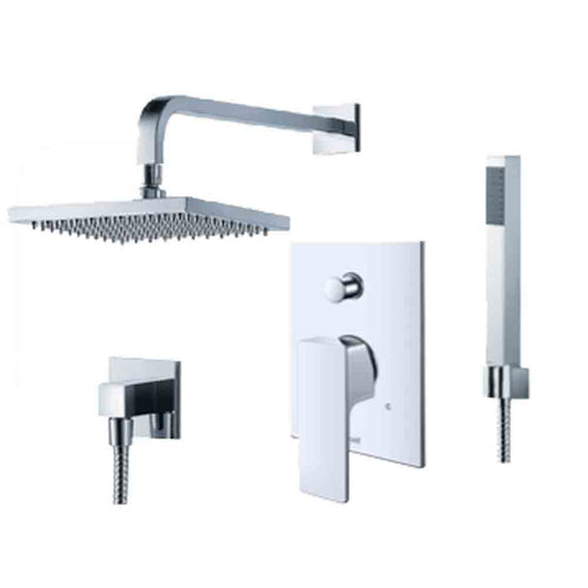 Fluid Quad Shower with Handheld Trim Package F1641T BN