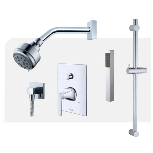 Fluid Oceanside Handheld Shower with Side Bar Trim Package F2354T CP