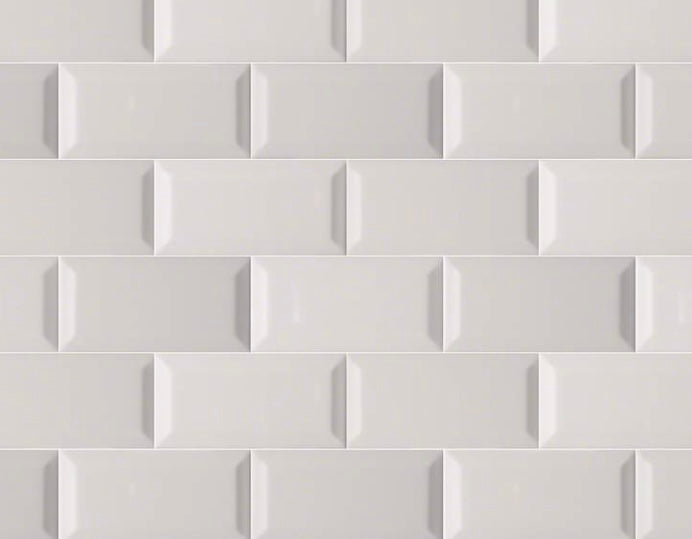 MSI Grey Glossy Subway Tile Beveled 3x6 