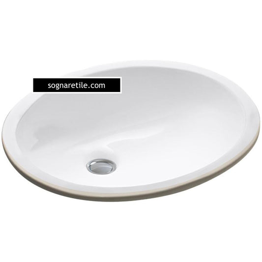 Undermount Porcelain Oval White Sink (free shipping)