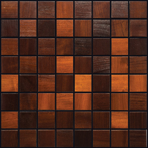 Thermally Treated Alder Natural Wood Mosaics 13"x13" Sheet (May qualify for free shipping)