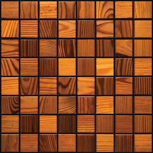 Thermally Treated Pine Natural Wood Mosaics 13"x13" Sheet (May qualify for free shipping)