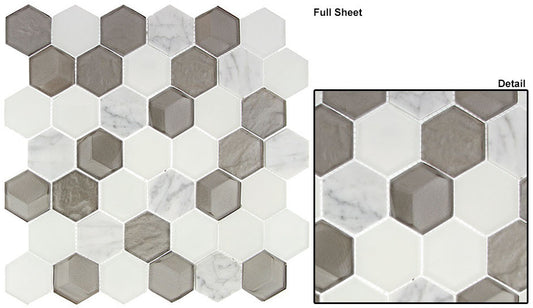 GT Queen's Lair Glass and Marble Mosaic Series (may qualify for free shipping)