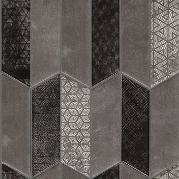 Porcelanosa Rhomboid Black 8x29