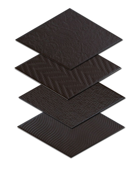 MEL Porcelain Floor & Wall Tile Rhombus Black UP 6x10 