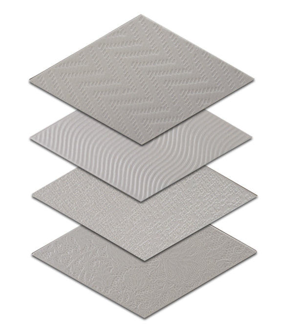 MEL Porcelain Floor & Wall Tile Rhombus Dark Grey UP 6x10 