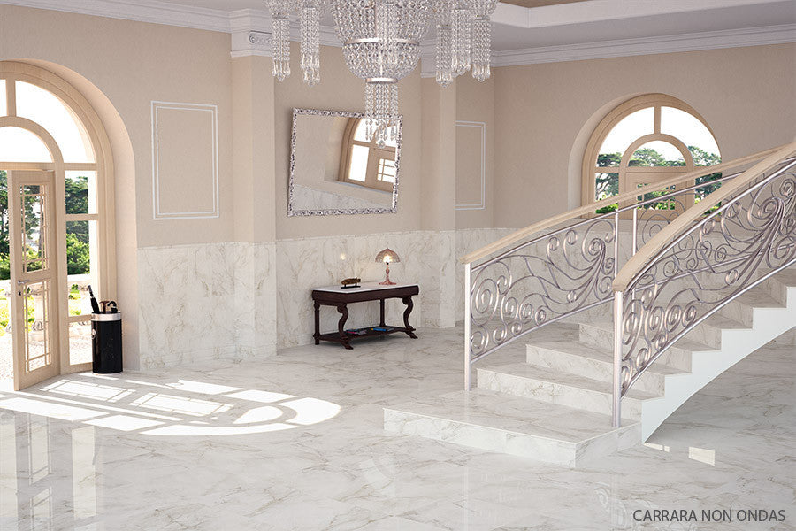 SD Carrara Fields Made in Spain Glossy Marble Inspired Tile