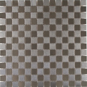Steel 3/4" x 3/4" Square Stainless Steel Mosaics