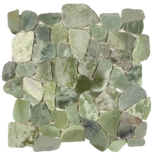Bati Orient Crystal Green Semi Precious Stone Mosaic Interlocking 12x12