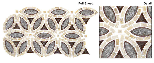 GT Tranquil Flower Series Marble Mosaics ((may qualify for free shipping))