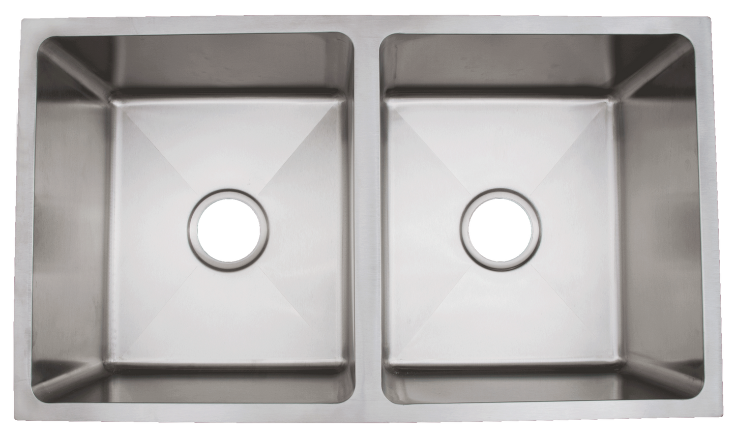 Urban Place Radial and Zero Edge Double Bowl Sink (50/50)